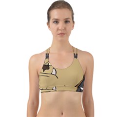 Bulldog Dog Head Canine Pet Back Web Sports Bra by Nexatart