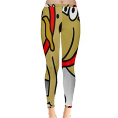 Dog Brown Spots Black Cartoon Inside Out Leggings