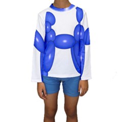 Poodle Dog Balloon Animal Clown Kids  Long Sleeve Swimwear by Nexatart