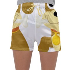 Dog Doggie Bone Dog Collar Cub Sleepwear Shorts by Nexatart