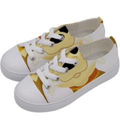 Dog Doggie Bone Dog Collar Cub Kids  Low Top Canvas Sneakers by Nexatart