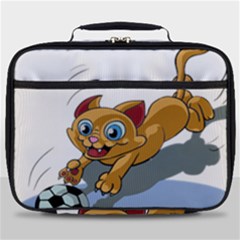 Cat Ball Play Funny Game Playing Full Print Lunch Bag by Nexatart