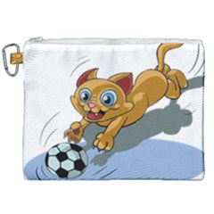 Cat Ball Play Funny Game Playing Canvas Cosmetic Bag (xxl) by Nexatart