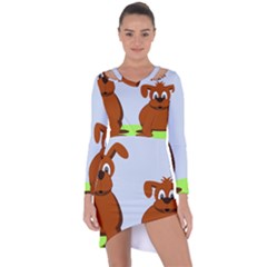 Animals Dogs Mutts Dog Pets Asymmetric Cut-out Shift Dress by Nexatart