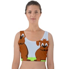 Animals Dogs Mutts Dog Pets Velvet Crop Top