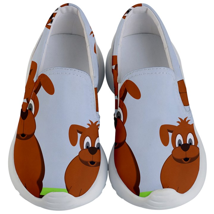 Animals Dogs Mutts Dog Pets Kid s Lightweight Slip Ons