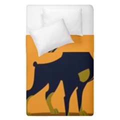 Illustration Silhouette Art Mammals Duvet Cover Double Side (single Size) by Nexatart