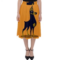 Illustration Silhouette Art Mammals Folding Skater Skirt by Nexatart