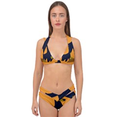 Illustration Silhouette Art Mammals Double Strap Halter Bikini Set