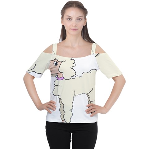 Poodle Dog Breed Cute Adorable Cutout Shoulder Tee by Nexatart