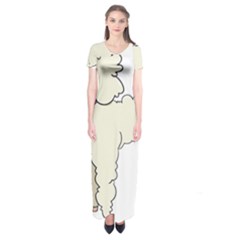 Poodle Dog Breed Cute Adorable Short Sleeve Maxi Dress by Nexatart