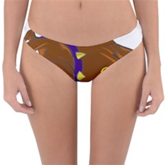 Bulldog Cartoon Angry Dog Reversible Hipster Bikini Bottoms by Nexatart