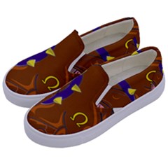 Bulldog Cartoon Angry Dog Kids  Canvas Slip Ons