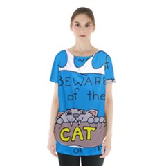 Cat Print Paw Pet Animal Claws Skirt Hem Sports Top by Nexatart