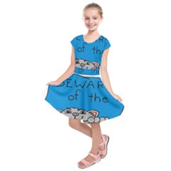 Cat Print Paw Pet Animal Claws Kids  Short Sleeve Dress by Nexatart