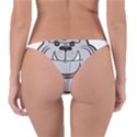 Gray Happy Dog Bulldog Pet Collar Reversible Bikini Bottom View2