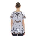 Gray Happy Dog Bulldog Pet Collar Skirt Hem Sports Top View2