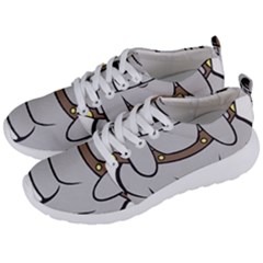 Gray Happy Dog Bulldog Pet Collar Men s Lightweight Sports Shoes by Nexatart