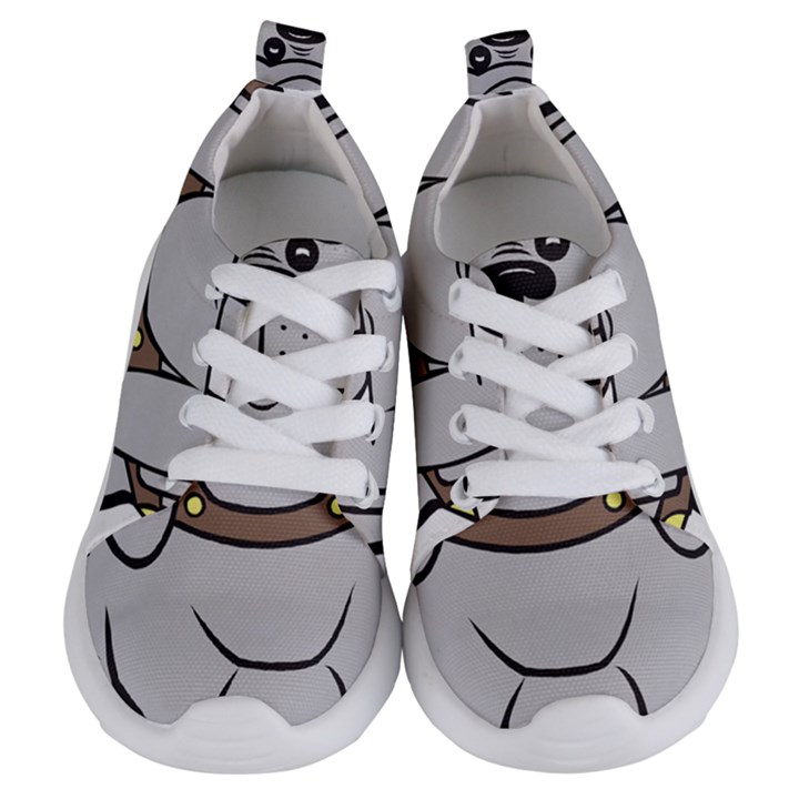 Gray Happy Dog Bulldog Pet Collar Kids  Lightweight Sports Shoes