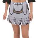 Gray Happy Dog Bulldog Pet Collar Fishtail Mini Chiffon Skirt View1