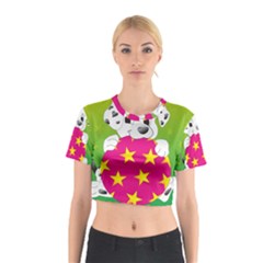 Dalmatians Dog Puppy Animal Pet Cotton Crop Top by Nexatart