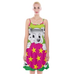 Dalmatians Dog Puppy Animal Pet Spaghetti Strap Velvet Dress by Nexatart