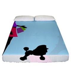 Woman Girl Lady Female Young Fitted Sheet (queen Size) by Nexatart