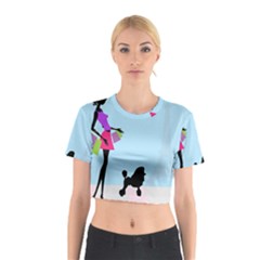 Woman Girl Lady Female Young Cotton Crop Top by Nexatart