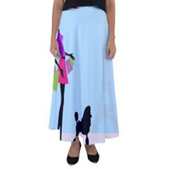 Woman Girl Lady Female Young Flared Maxi Skirt by Nexatart