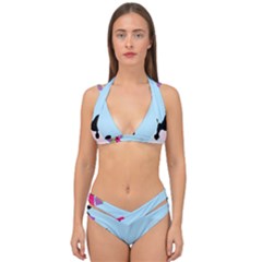 Woman Girl Lady Female Young Double Strap Halter Bikini Set by Nexatart