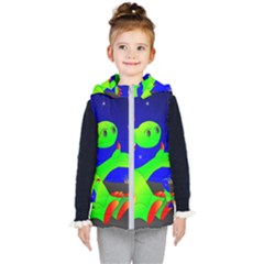 Dragon Grisu Mythical Creatures Kid s Hooded Puffer Vest by Nexatart