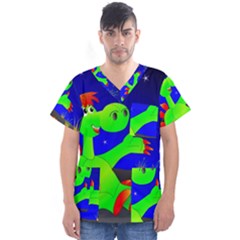 Dragon Grisu Mythical Creatures Men s V-neck Scrub Top