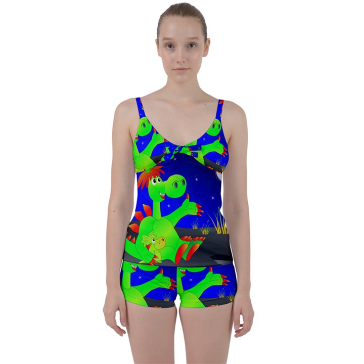 Dragon Grisu Mythical Creatures Tie Front Two Piece Tankini