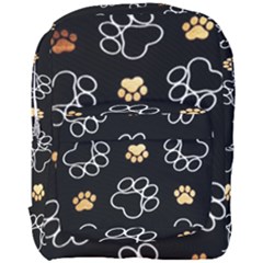 Dog Pawprint Tracks Background Pet Full Print Backpack by Nexatart