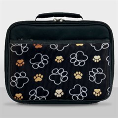 Dog Pawprint Tracks Background Pet Lunch Bag by Nexatart