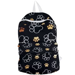 Dog Pawprint Tracks Background Pet Foldable Lightweight Backpack by Nexatart