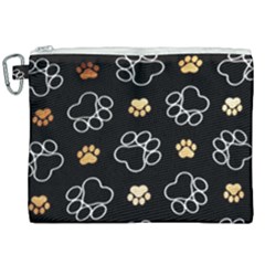 Dog Pawprint Tracks Background Pet Canvas Cosmetic Bag (xxl) by Nexatart