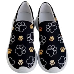 Dog Pawprint Tracks Background Pet Women s Lightweight Slip Ons