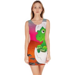 Dinosaur Dino Baby Dino Lizard Bodycon Dress by Nexatart