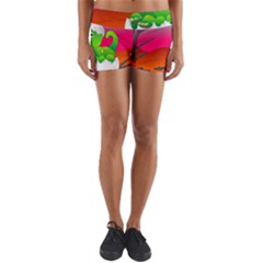 Dinosaur Dino Baby Dino Lizard Yoga Shorts by Nexatart