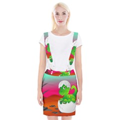 Dinosaur Dino Baby Dino Lizard Braces Suspender Skirt by Nexatart