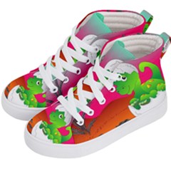 Dinosaur Dino Baby Dino Lizard Kid s Hi-top Skate Sneakers