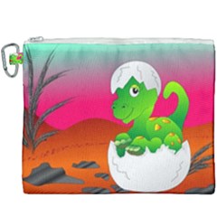 Dinosaur Dino Baby Dino Lizard Canvas Cosmetic Bag (xxxl) by Nexatart