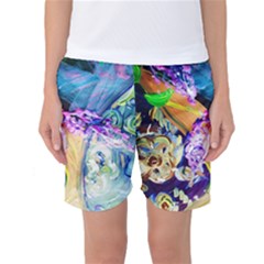 Blue Lilac On A Countertop 3 Women s Basketball Shorts by bestdesignintheworld