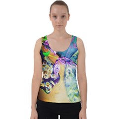 Blue Lilac On A Countertop 3 Velvet Tank Top