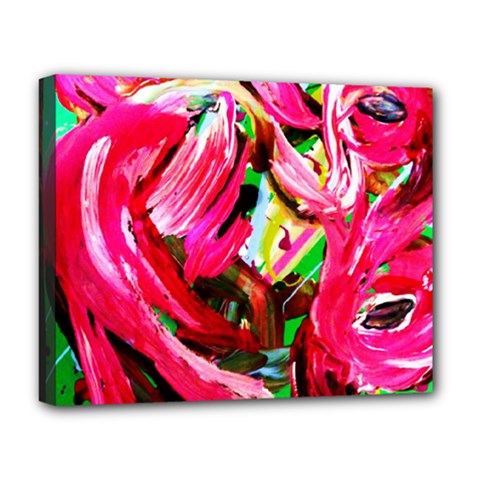 Flamingo   Child Of Dawn 5 Deluxe Canvas 20  X 16   by bestdesignintheworld