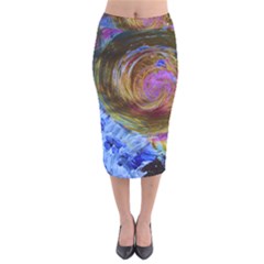 June Gloom 2 Velvet Midi Pencil Skirt by bestdesignintheworld