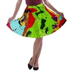 Untitled Island 3 A-line Skater Skirt by bestdesignintheworld