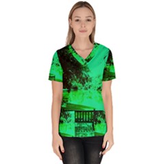 Hot Day In Dallas 24 Scrub Top by bestdesignintheworld