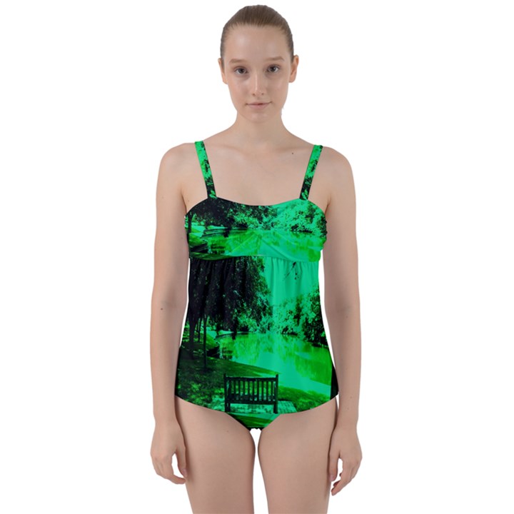 Hot Day In Dallas 24 Twist Front Tankini Set